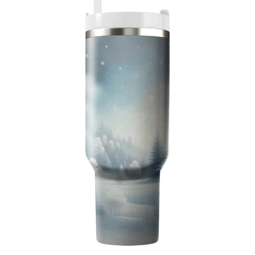 Winter Frosted Landscape  Travel Tumblers