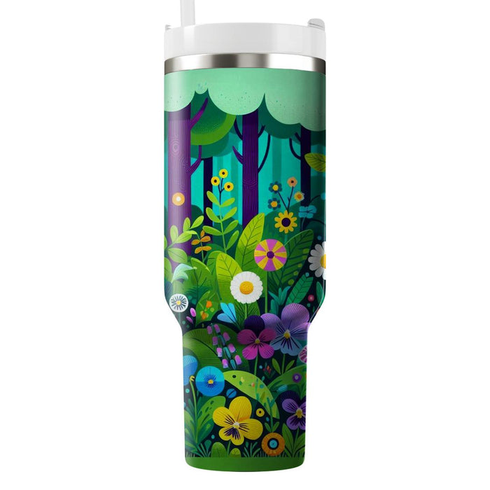 Whimsical Floral Forest  Insulated Tumblers