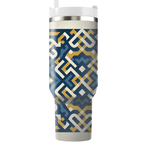 Interlocking Geometric Diamonds Decorative Tumblers