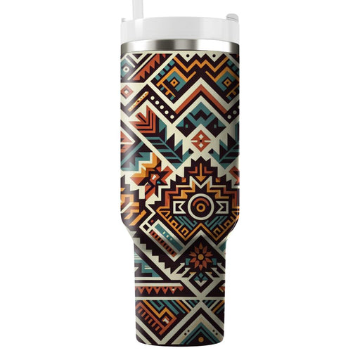 Aztec Chevron Burst  Insulated Tumblers