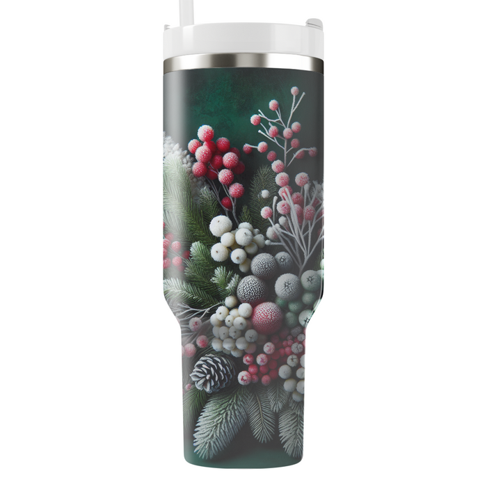 Winter Frosted Berry  Custom Tumblers