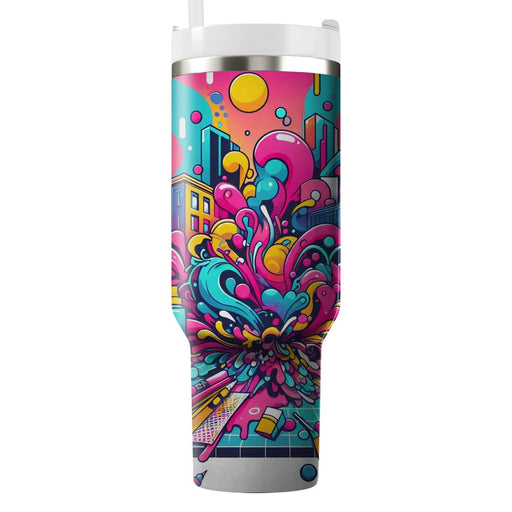 Vibrant Graffiti Art  Custom Tumblers