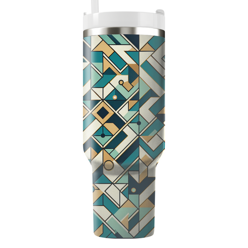 Triangular Mosaic Delight  Decorative Tumblers