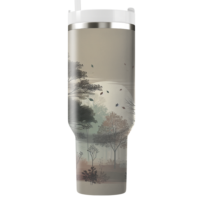 Autumn Misty Morning  Personalized Tumblers