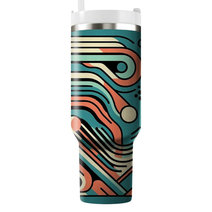 Geometric Waves  Tumbler Cups