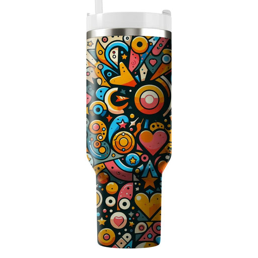 Funky Doodle Delight  Unique Tumblers