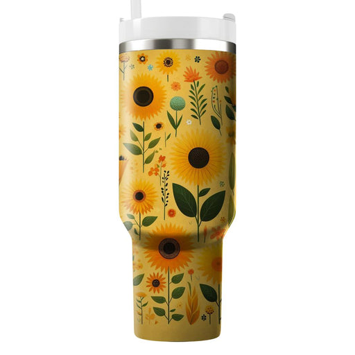 Sunkissed Floral Harmony  Insulated Tumblers