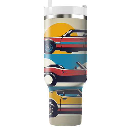 Classic Car Silhouettes Travel Tumblers