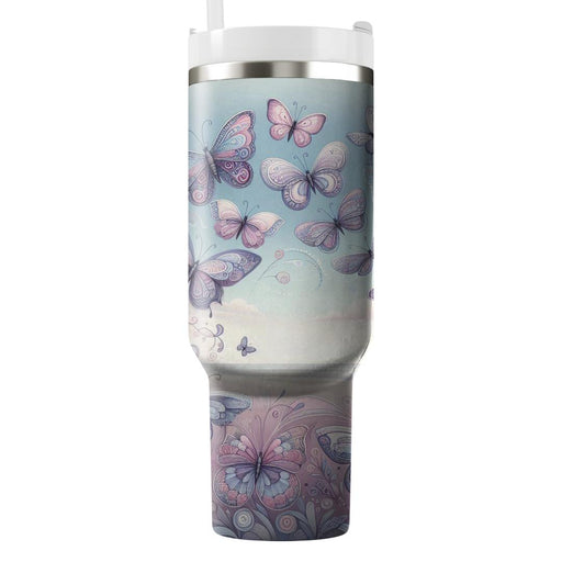 Whimsical Butterfly Waltz  Tumblers With Lids