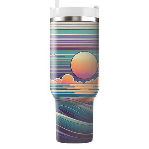 Retro Wave Horizon  Custom Tumblers