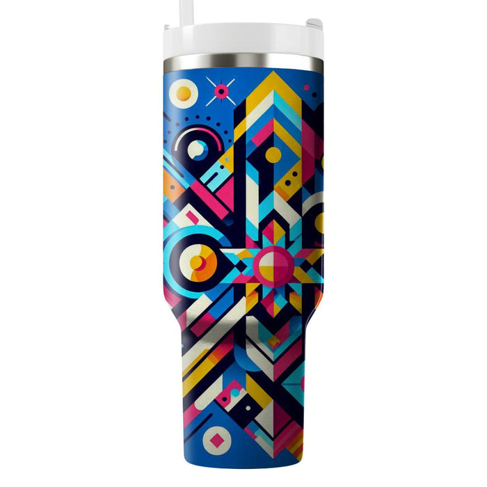 Vibrant Geometric Kaleidoscope  Unique Tumblers