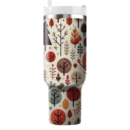 Autumn Woodland Pattern  Insulated Tumblers