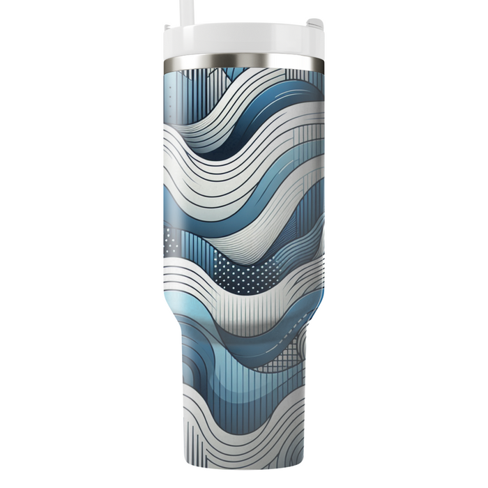 Geometric Wave Pattern  Decorative Tumblers