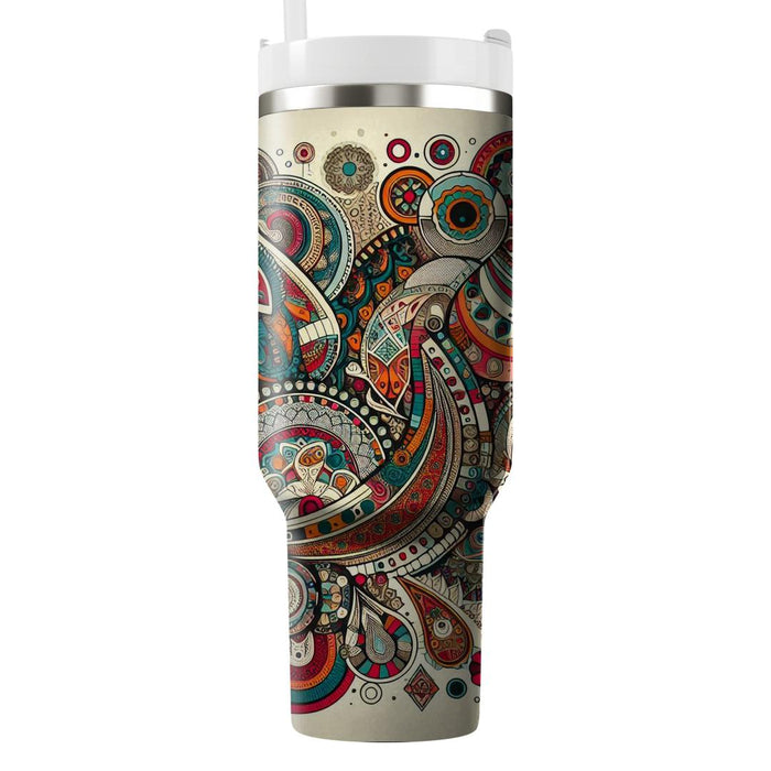 Vivid Retro Patchwork  Insulated Tumblers