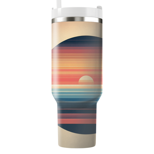 Retro Sunset Vibes  Custom Tumblers