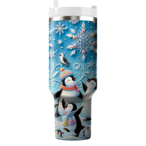 Whimsical Penguin Parade  Travel Tumblers