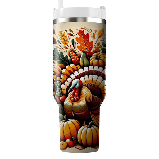 Whimsical Spirit - Thanksgiving Gathering  Decorative Tumblers