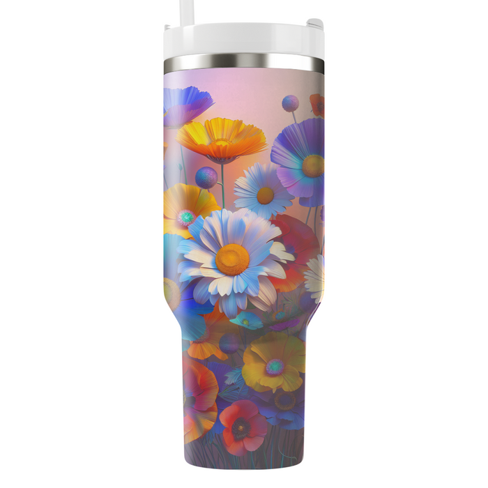 Whimsical Floral Whirl  Travel Tumblers