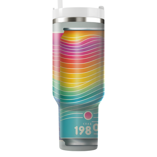 Rainbow Gradient Retro  Custom Tumblers