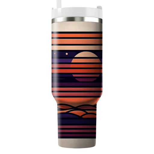 Sunset Stripe  Decorative Tumblers