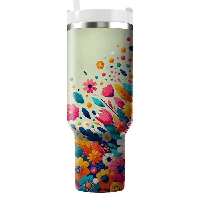 Floral Cascade Dreams  Unique Tumblers