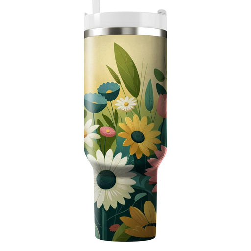 Sunny Floral Bouquet  Tumbler Cups