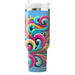 Funky Retro Swirls  Personalized Tumblers