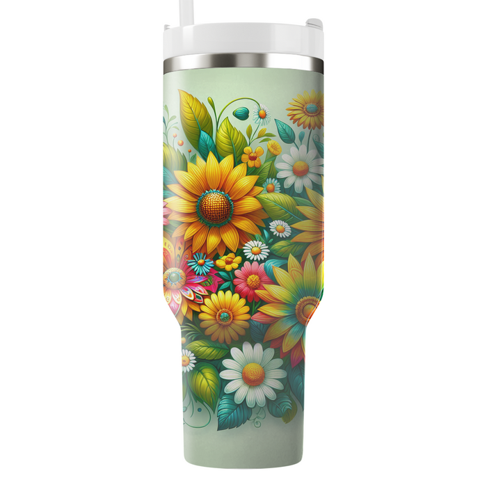 Sunny Floral Celebration  Insulated Tumblers