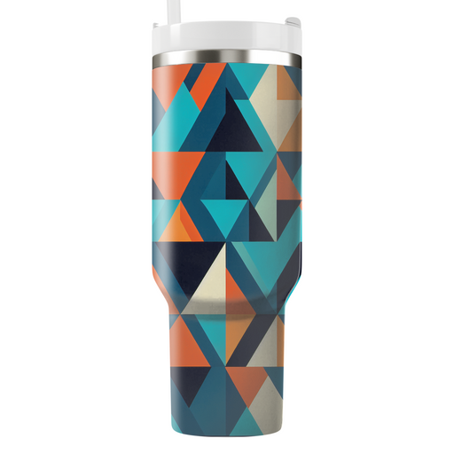 Abstract Triangular Patterns Tumbler Cups