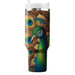 Vibrant Peacock Splendor  Tumblers With Lids