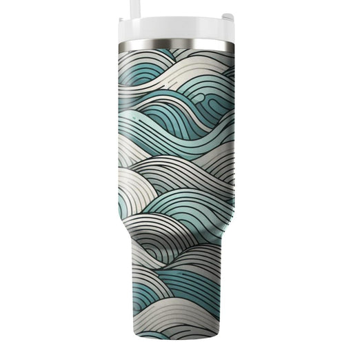 Textured Wave Lines  Tumblers For Gifts