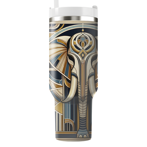 Art Deco Elephant Elegance  Custom Tumblers