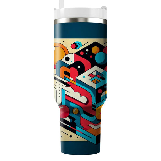 Vivid Vector Vibes  Insulated Tumblers