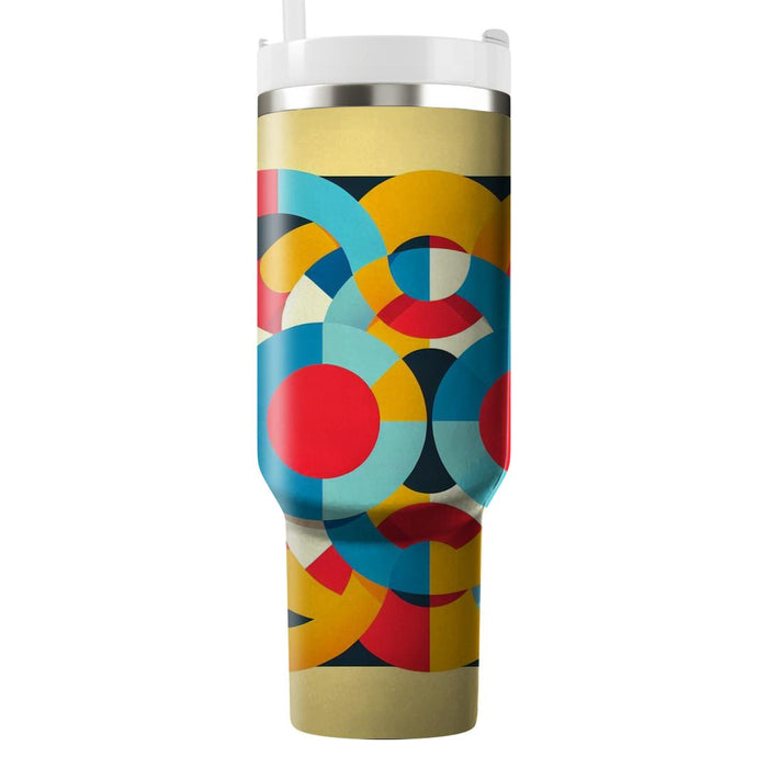 Geometric Circular Mosaic  Personalized Tumblers