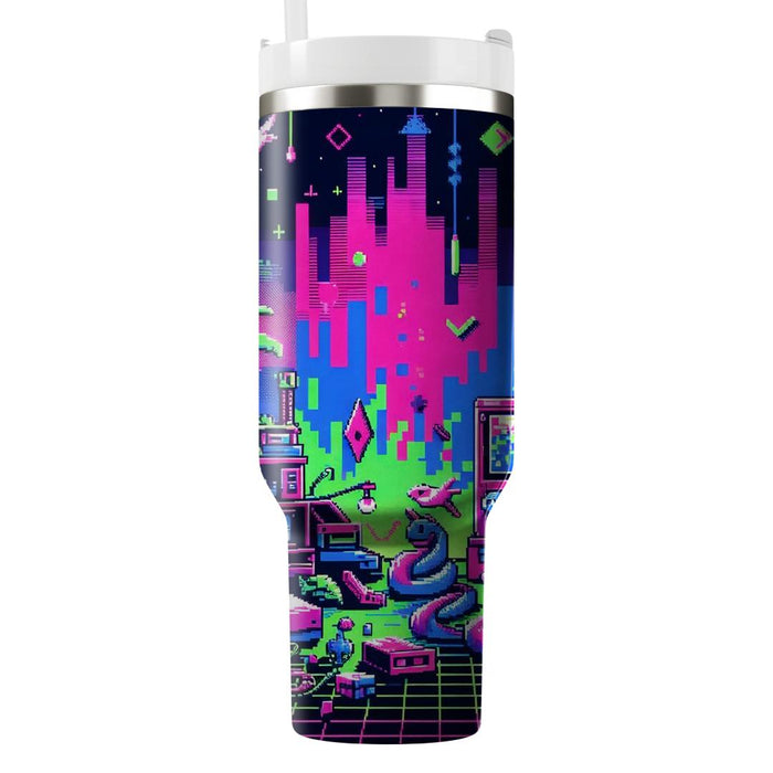 Retro Gaming Glitch  Custom Tumblers