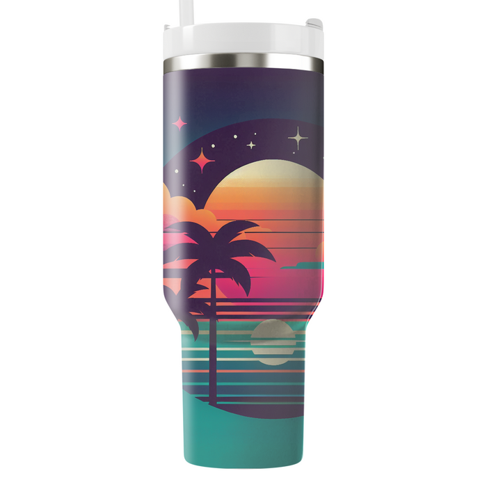 Miami Vice Sunset  Tumbler Cups