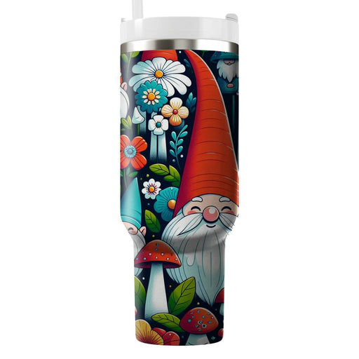 Whimsical Gnome Garden  Personalized Tumblers