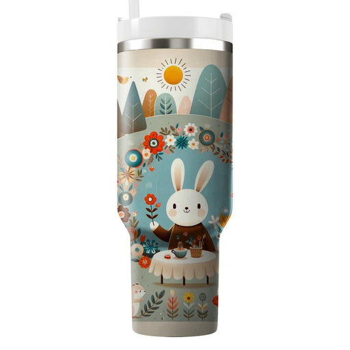 Whimsical Rabbit Garden Party  Decorative Tumblers