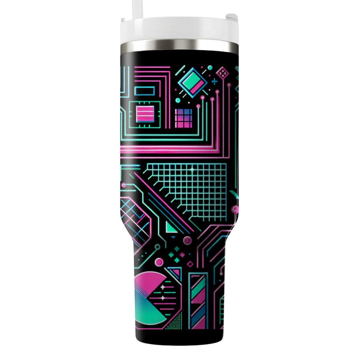 Tech Neon Dreams  Personalized Tumblers