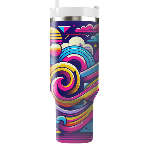 Vibrant Abstract Waves  Tumbler Cups