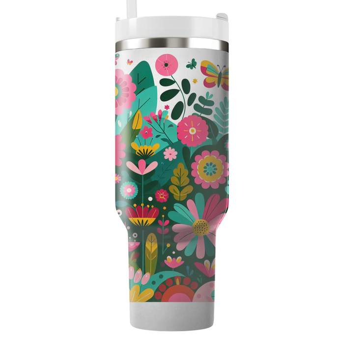 Whimsical Garden Travel Tumblers