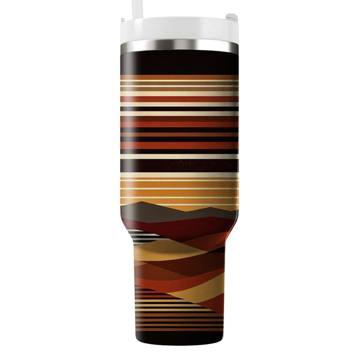 Vintage Retro Lines  Tumblers With Lids