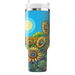 Gleaming Sunflower Garden  Tumblers With Lids