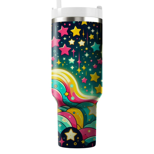 Funky Retro Stars  Tumbler Cups