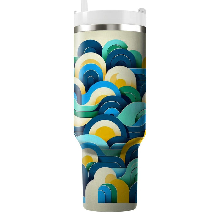 Bold Wave Patterns  Travel Tumblers