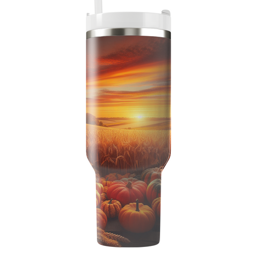 Sunkissed Autumn Harvest Tumblers With Lids