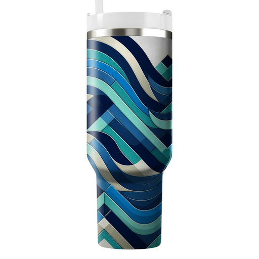 Dynamic Geometric Wave  Custom Tumblers