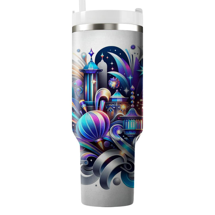 Futuristic Fusion Festival - Modern Cultural Celebration  Tumbler Cups