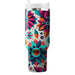 Bright Geometric Flowers  Travel Tumblers