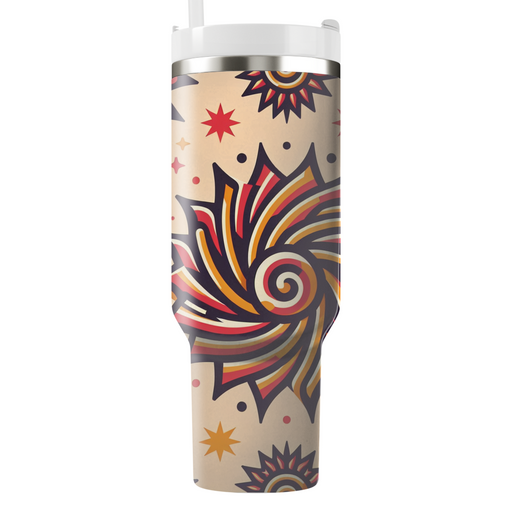 Spiral Starburst Delight Decorative Tumblers